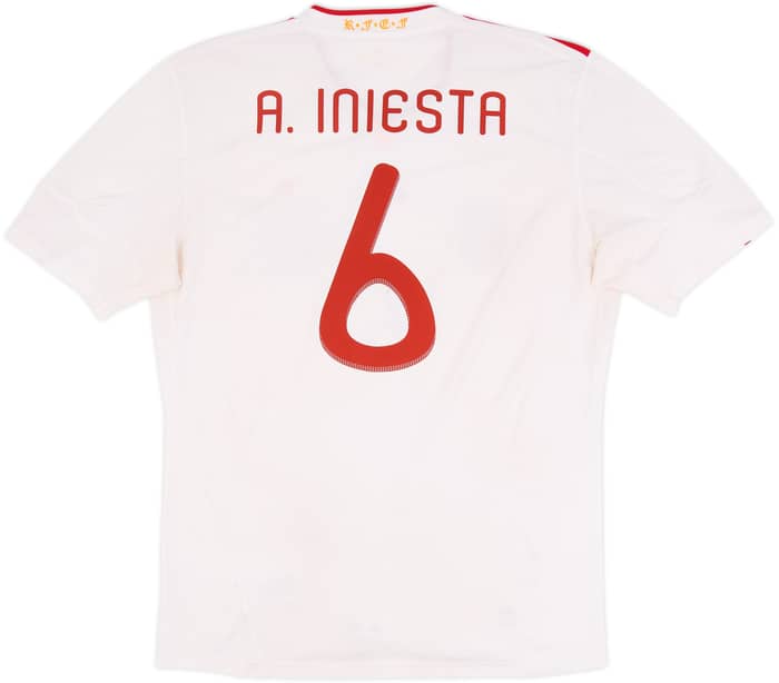 2011 Spain Away Shirt A. Iniesta #6 - 6/10 - (XL)