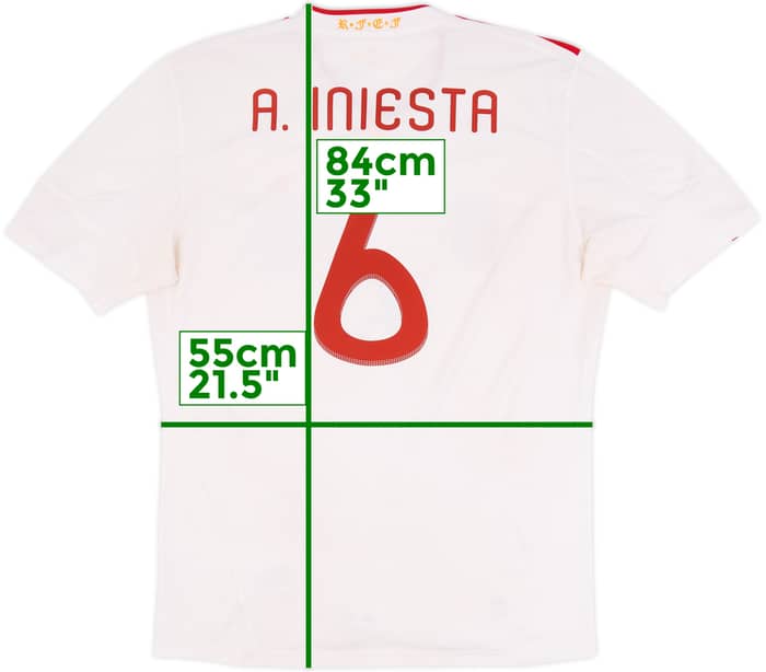 2011 Spain Away Shirt A. Iniesta #6 - 6/10 - (XL)