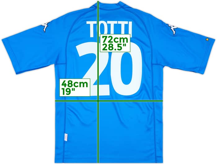 2000-01 Italy Home Shirt Totti #20 - 8/10 - (M)
