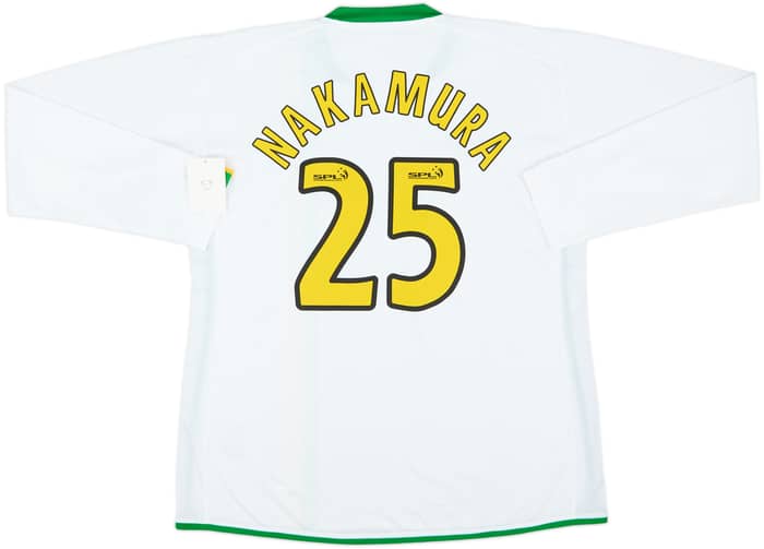 2006-08 Celtic Player Issue European L/S Shirt Nakamura #25 (XL)