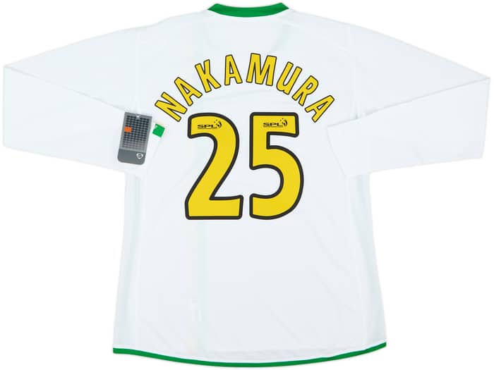 2006-08 Celtic Player Issue European L/S Shirt Nakamura #25 (XL)