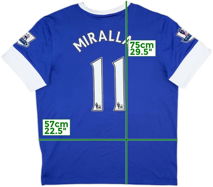 2012-13 Everton Home Shirt Mirallas #11 - 7/10 - (XL)