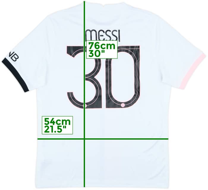 2021-22 Paris Saint-Germain Away Shirt Messi #30 - 8/10 - (L)