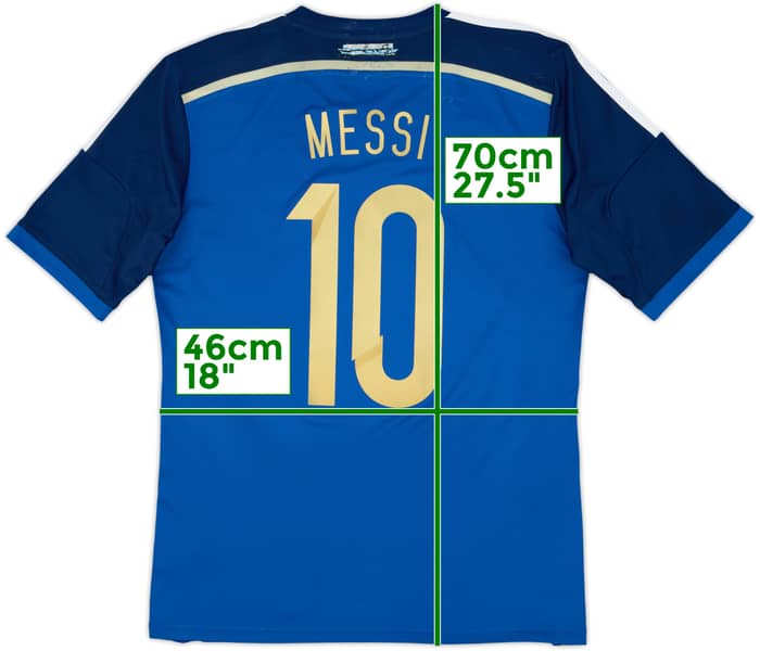 2013-15 Argentina Away Shirt Messi #10 - 6/10 - (M)