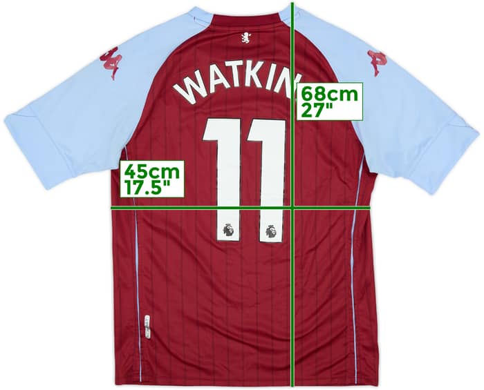 2020-21 Aston Villa Home Shirt Watkins #11 - 7/10 - (M)