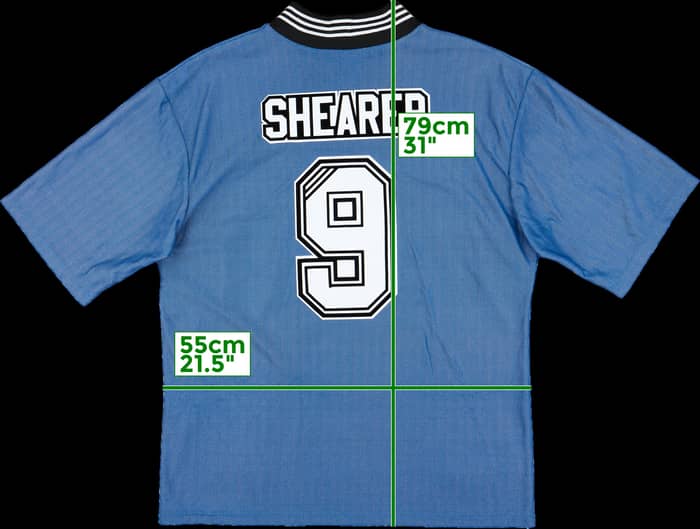 1996-97 Newcastle Away Shirt Shearer #9 - 8/10 - (XL)