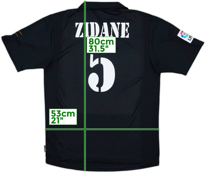 2001 Real Madrid Away Shirt Zidane #5 - 8/10 - (M)