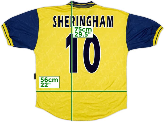1995-97 Tottenham Third Shirt Sheringham #10 - 7/10 - (L)