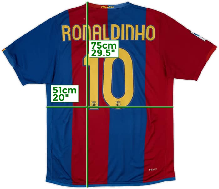 2006-07 Barcelona Home Shirt Ronaldinho #10 - 7/10 - (M)