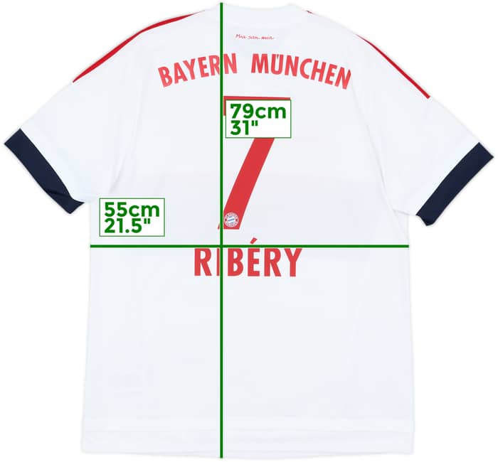 2015-16 Bayern Munich Away Shirt Ribery #7 - 7/10 - (L)