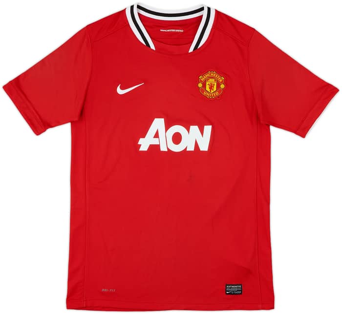 2011-12 Manchester United Home Shirt Young #18 - 8/10 - (XL.Boys)