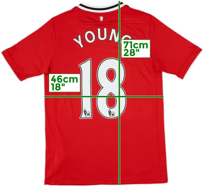 2011-12 Manchester United Home Shirt Young #18 - 8/10 - (XL.Boys)