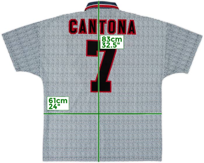 1995-96 Manchester United Away Shirt Cantona #7 - 9/10 - (XL)