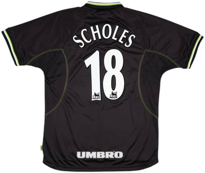 1998-99 Manchester United Third Shirt Scholes #18 - 9/10 - (L)