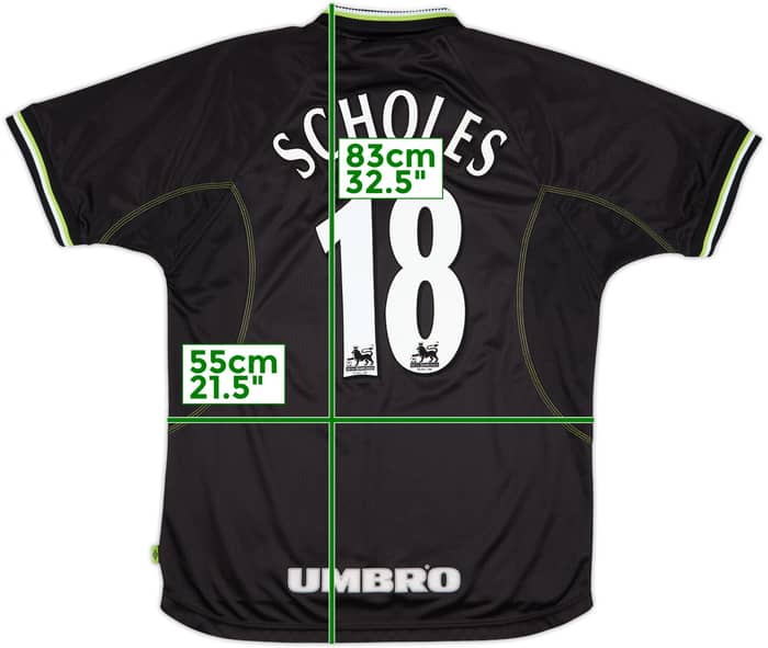 1998-99 Manchester United Third Shirt Scholes #18 - 9/10 - (L)