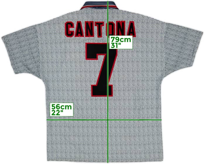 1995-96 Manchester United Away Shirt Cantona #7 - 6/10 - (XL)
