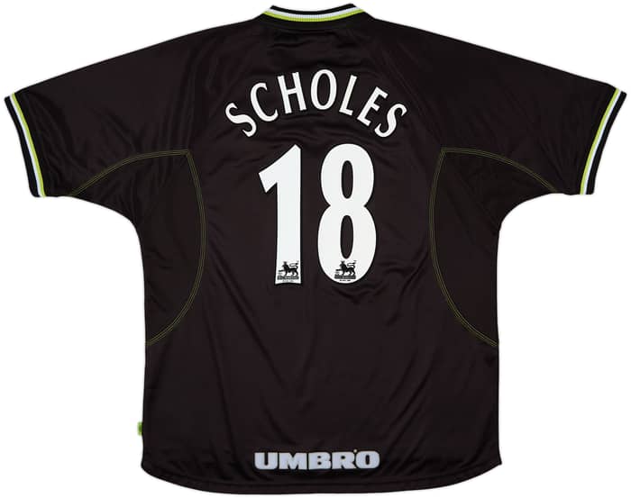 1998-99 Manchester United Third Shirt Scholes #18 - 8/10 - (XXL)