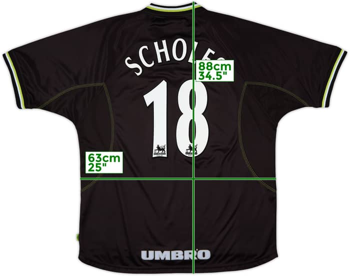 1998-99 Manchester United Third Shirt Scholes #18 - 8/10 - (XXL)