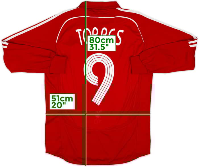 2006-08 Liverpool Home L/S Shirt Torres #9 - 8/10 - (M)