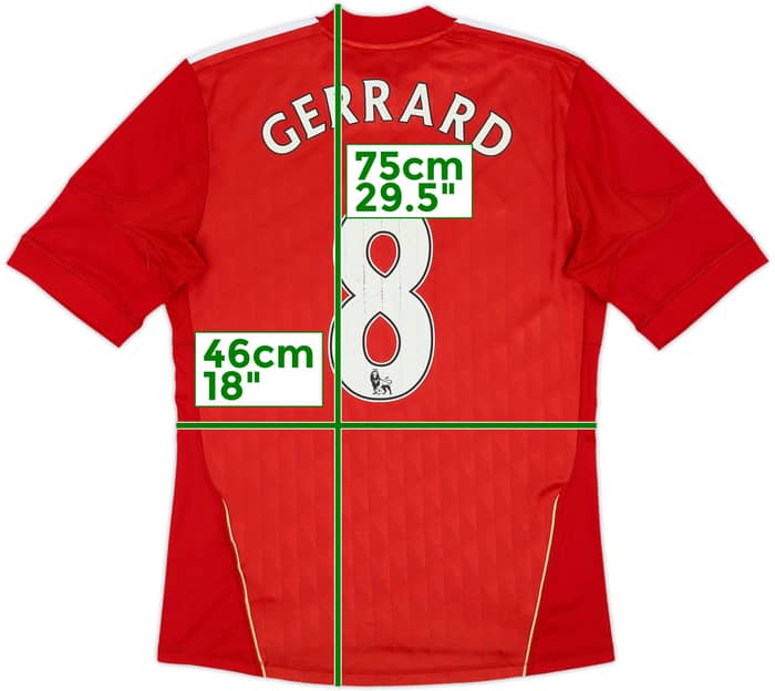 2010-12 Liverpool Home Shirt Gerrard #8 - 6/10 - (S)
