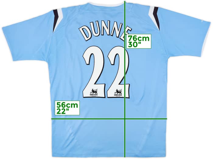 2004-05 Manchester City Home Shirt Dunne #22 - 6/10 - (XL)