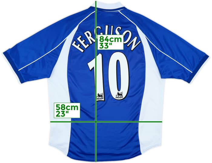 2000-02 Everton Home Shirt Ferguson #10 - 7/10 - (XL)