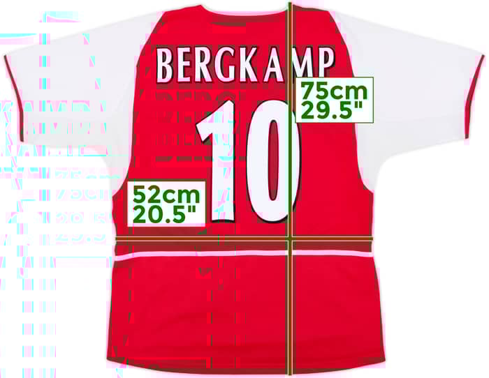 2002-04 Arsenal Home Shirt Bergkamp #10 - 8/10 - (M)