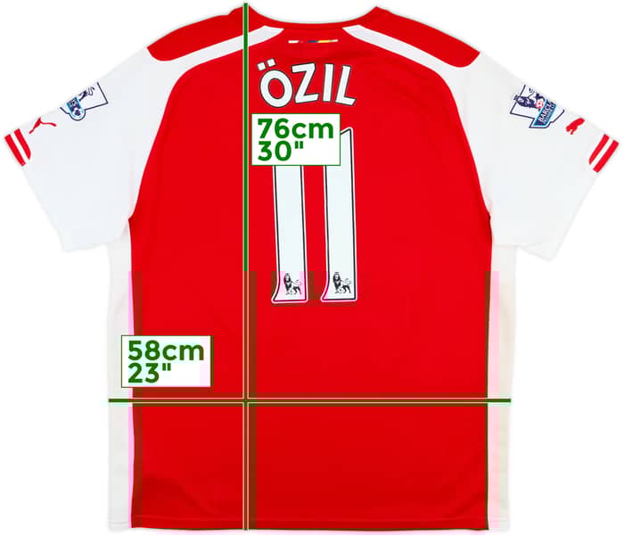 2014-15 Arsenal Home Shirt Ozil #11 - 5/10 - (XL)