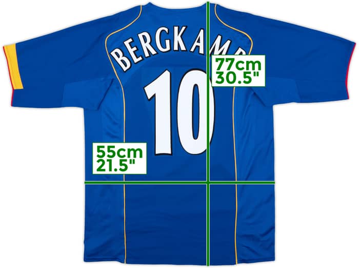 2004-06 Arsenal Away Shirt Bergkamp #10 - 8/10 - (L)