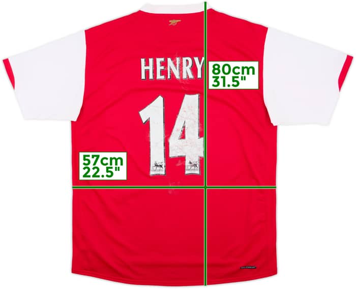 2006-08 Arsenal Home Shirt Henry #14 - 4/10 - (M)