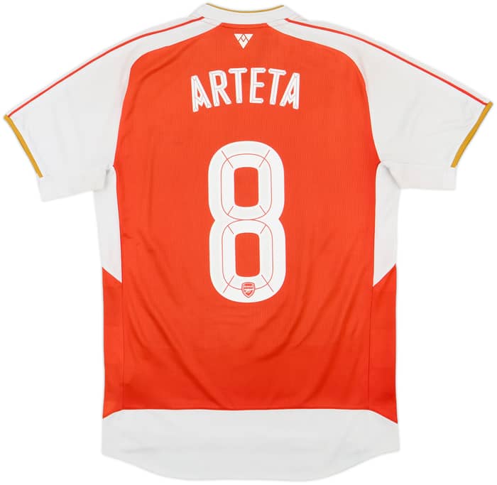 2015-16 Arsenal Home Shirt Arteta #8 - 6/10 - (M)