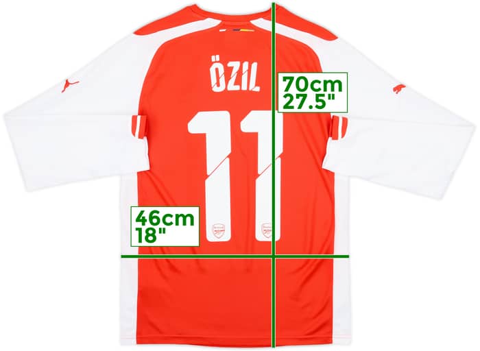 2014-15 Arsenal Home L/S Shirt Ozil #11 - 10/10 - (S)