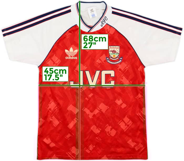1990-92 Arsenal Home Shirt - 8/10 - (S)