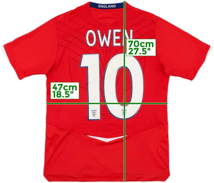2008-10 England Away Shirt Owen #10 - 6/10 - (XL.Boys)