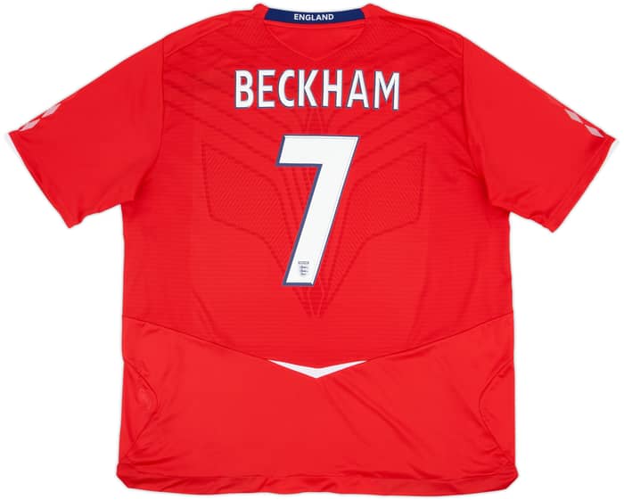2008-10 England Away Shirt Beckham #7 - 8/10 - (3XL)
