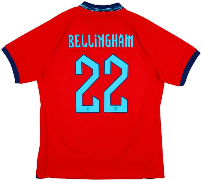 2022-23 England Away Shirt Bellingham #22 - 10/10 - (L)