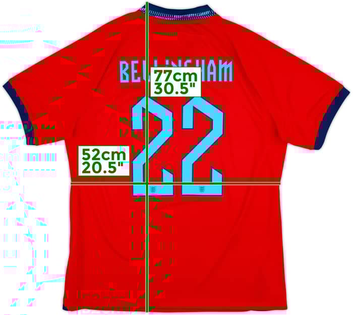 2022-23 England Away Shirt Bellingham #22 - 10/10 - (L)