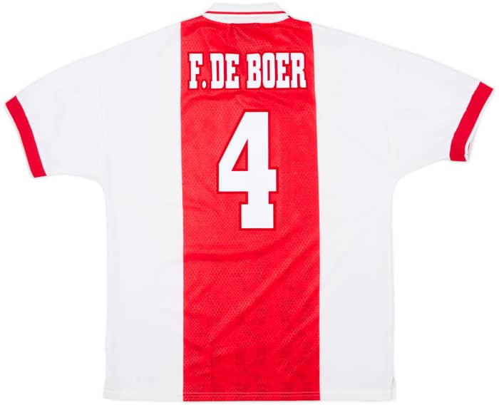 1998-99 Ajax Home Shirt F.De Boer #4 - 8/10 - (L)