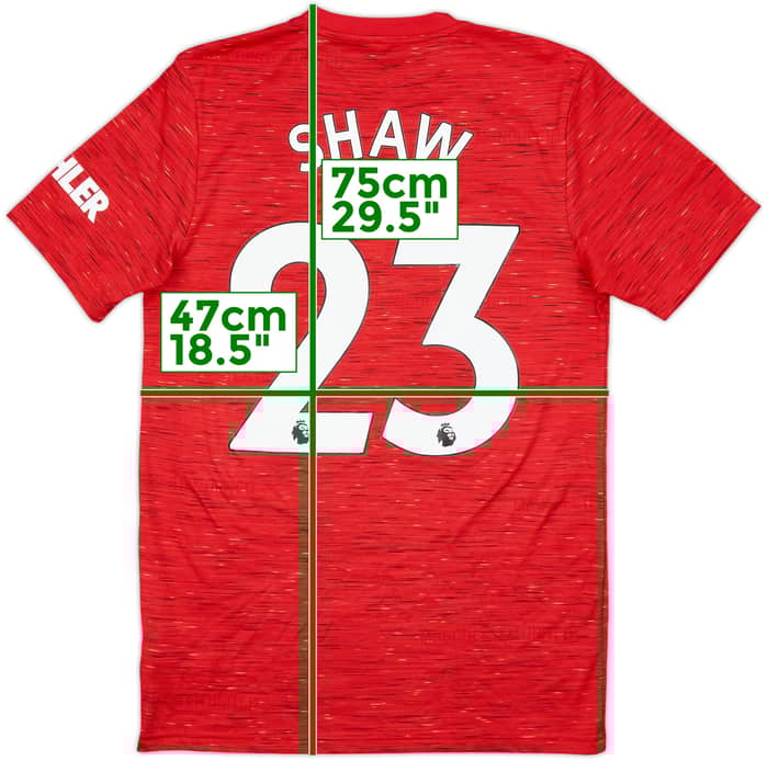 2020-21 Manchester United Home Shirt Shaw #23 - 7/10 - (S)