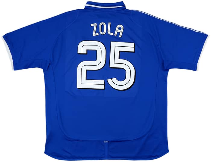 2001-03 Chelsea Home Shirt Zola #25 - 8/10 - (XXL)