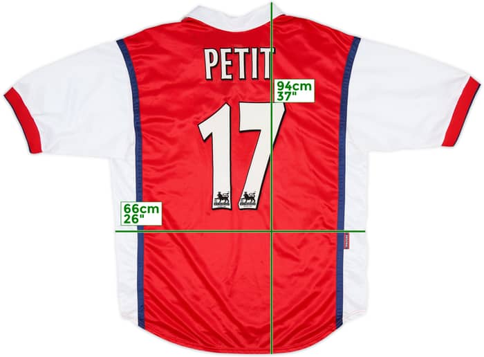 1998-99 Arsenal Home Shirt Petit #17 - 8/10 - (L)