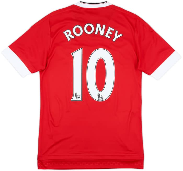 2015-16 Manchester United Home Shirt Rooney #10 - 8/10 - (XS)