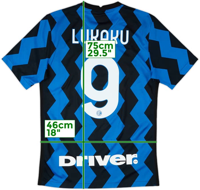 2020-21 Inter Milan Home Shirt Lukaku #9 - 6/10 - (S)