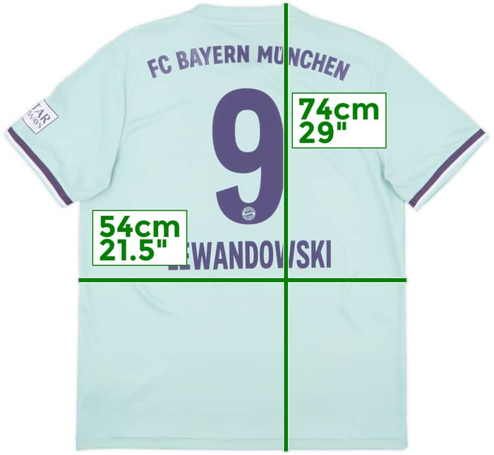 2018-19 Bayern Munich Away Shirt Lewandowski #9 - 8/10 - (L)