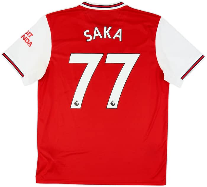 2019-20 Arsenal Home Shirt Saka #77 - 9/10 - (L)