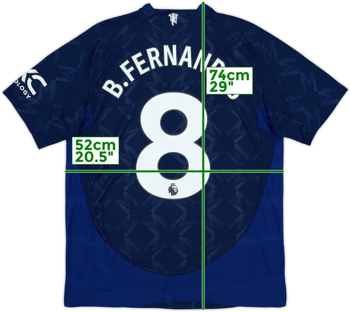 2024-25 Manchester United Authentic Away Shirt B.Fernandes #8 - 10/10 - (L)
