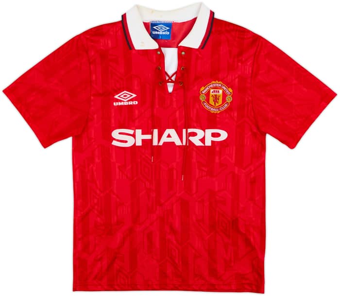 1992-94 Manchester United Home Shirt Cantona #7 - 6/10 - (S)