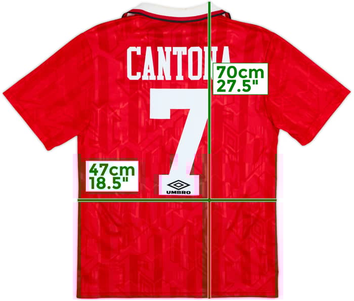 1992-94 Manchester United Home Shirt Cantona #7 - 6/10 - (S)