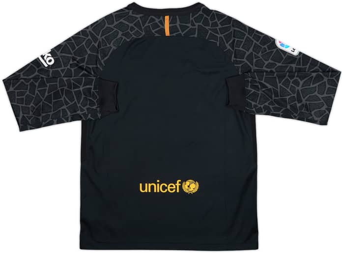 2017-18 Barcelona GK Shirt - 10/10 - (XL.Boys)