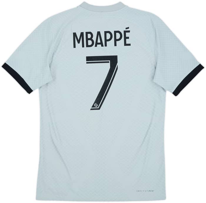 2022-23 París Saint-Germain Camiseta Auténtica de Visitante Mbappe #7 - 9/10 - (S)